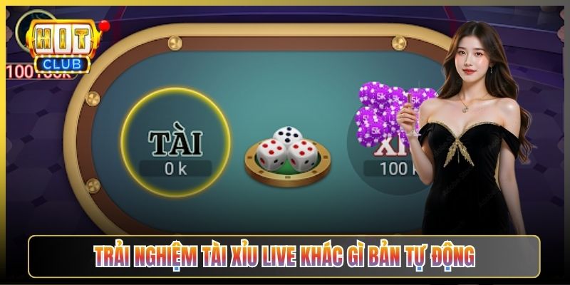 Trải Nghiệm Tài Xỉu Live Khác Gì Bản Tự Động